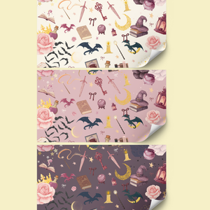 Romantasy Bookish Wrapping Sheets
