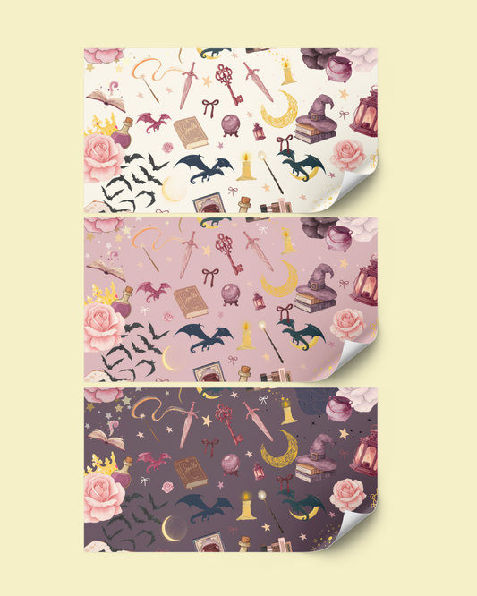 Romantasy Bookish Wrapping Sheets