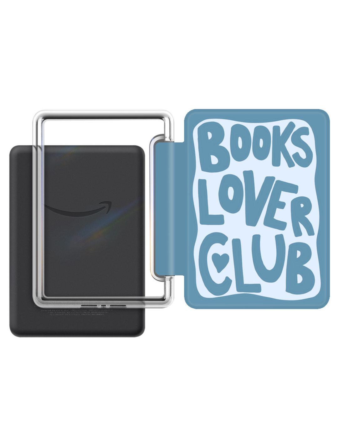 Bookish Kindle 12th Gen 7" Cases with Strap Soft Close Auto Wake Foldable Stylish Front Design Clear Back for Stickers or Inserts