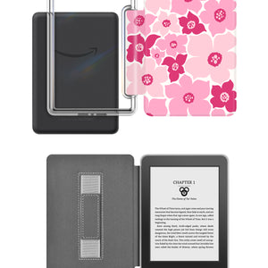 Pink Flowers Kindle Case