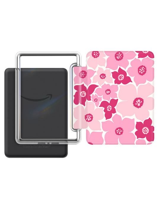 Pink Flowers Kindle Case