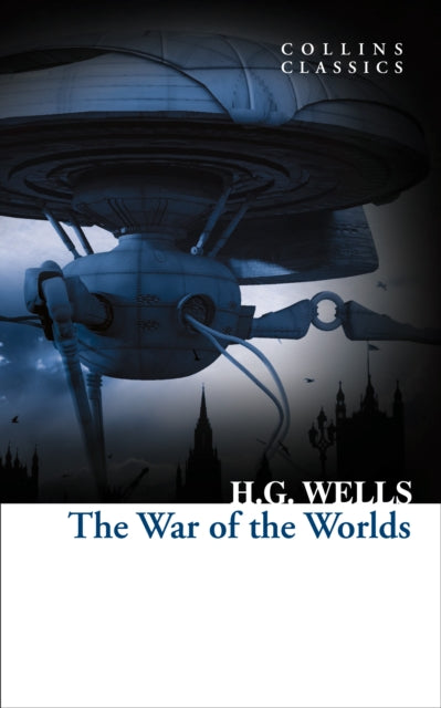 The War of the Worlds book cover featuring a Martian tripod.