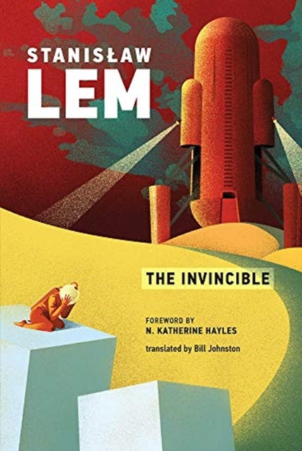 The Invincible book cover featuring a retro-futuristic spaceship and a distressed figure.