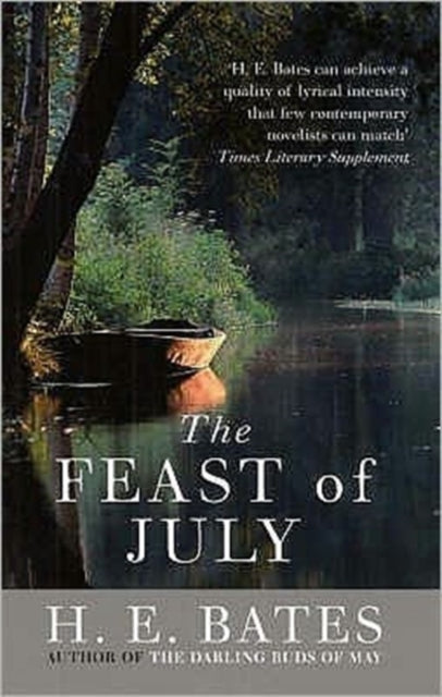The Feast of July book cover with a boat on a lake.