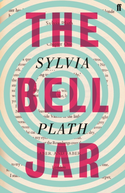 The Bell Jar by Sylvia Plath book cover with concentric circles.