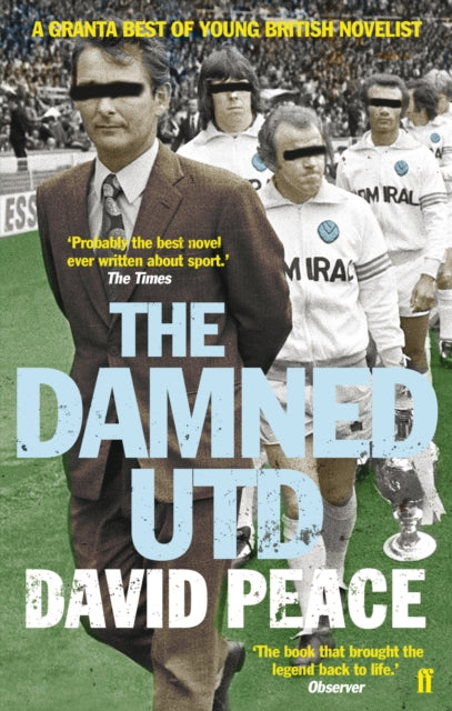 The Damned Utd by David Peace book cover with a football team.