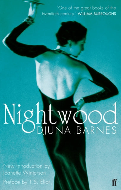 Book cover for Nightwood by Djuna Barnes with a quote from William Burroughs.