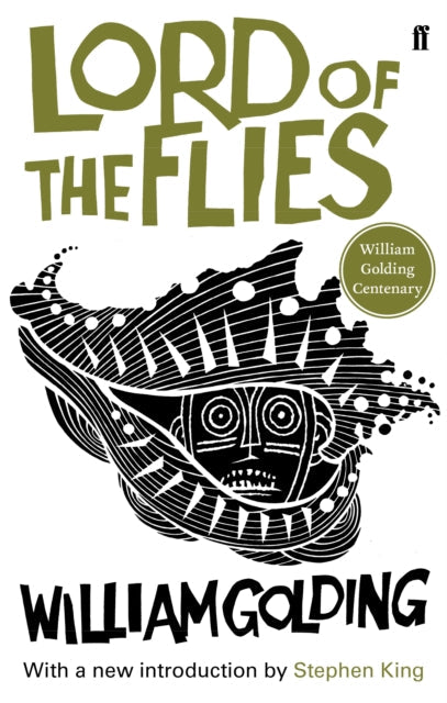 Lord of the Flies book cover with illustration and Stephen King introduction.
