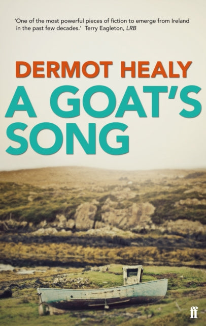 A Goat's Song book cover with a quote and a landscape image.
