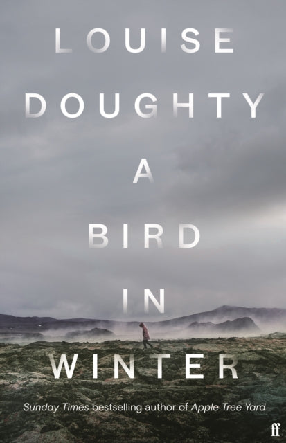 A Bird in Winter book cover with a person walking in a desolate landscape.