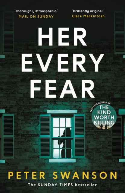 Her Every Fear by Peter Swanson, a psychological thriller book cover.