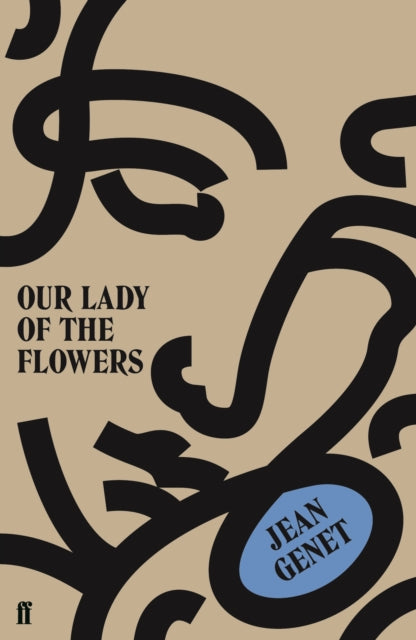 Our Lady of the Flowers book cover with abstract black lines and text.