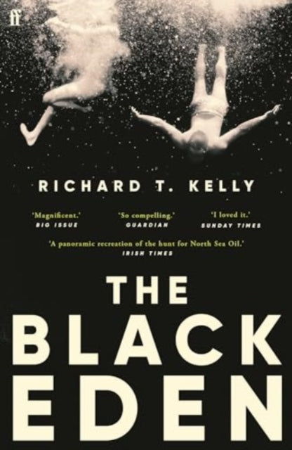 The Black Eden book cover features two figures underwater and text about the book.