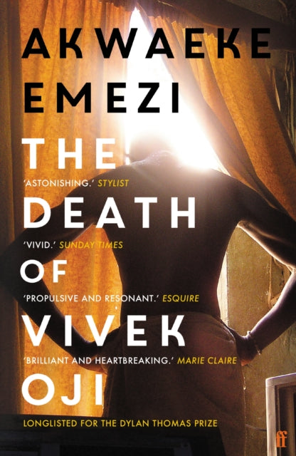 The Death of Vivek Oji book cover with a silhouetted figure.
