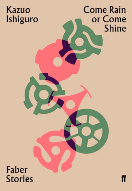 Kazuo Ishiguro's "Come Rain or Come Shine" book cover with overlapping record adapters.