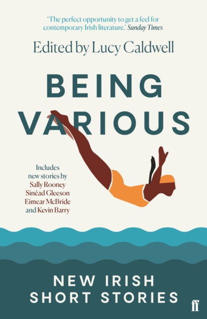 Being Various: New Irish Short Stories book cover with a diver.