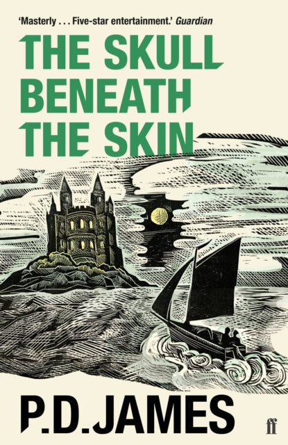 The Skull Beneath the Skin book cover with a castle and boat.