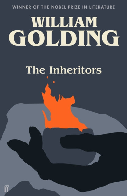 Book cover for The Inheritors by William Golding featuring a fire.