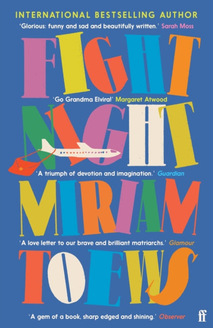 Fight Night book cover with colorful text and an airplane illustration.