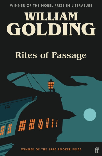 Book cover for Rites of Passage by William Golding, featuring a ship at night.