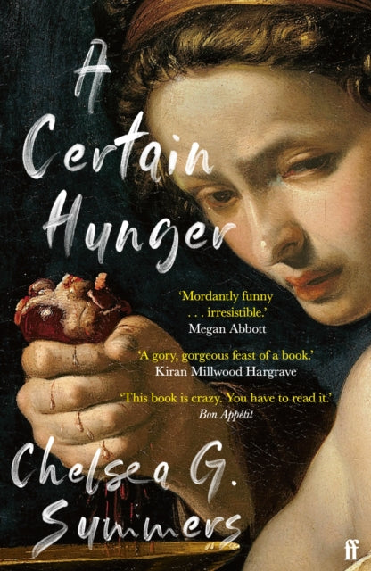 A Certain Hunger book cover with a painting of a woman holding a heart.