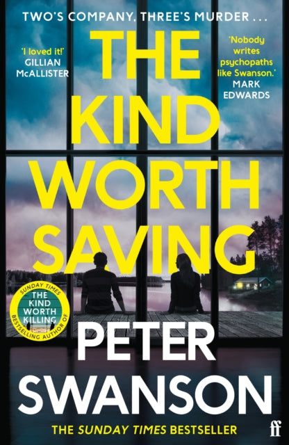The Kind Worth Saving book cover with yellow text and two silhouetted figures.