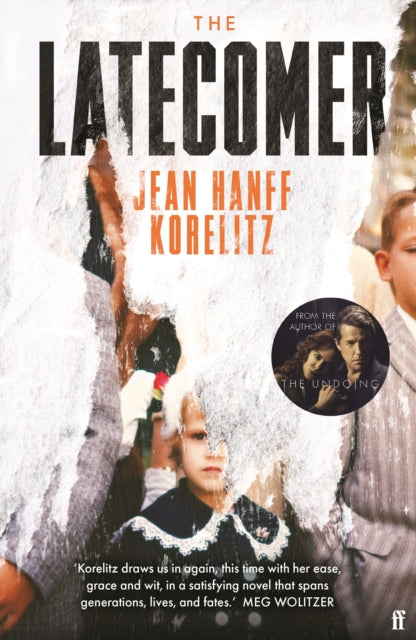 The Latecomer book cover featuring torn paper revealing a child and text.