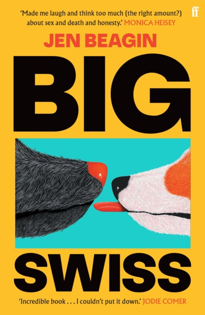 Big Swiss book cover with two dog noses touching.