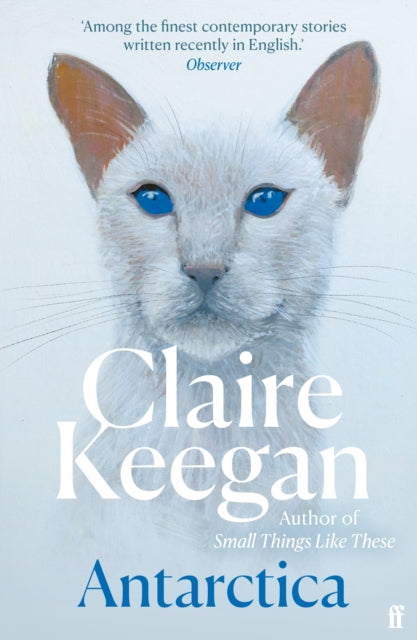 Book cover for Antarctica by Claire Keegan featuring a cat.