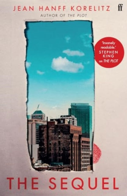 The Sequel book cover with city skyline through a torn opening.