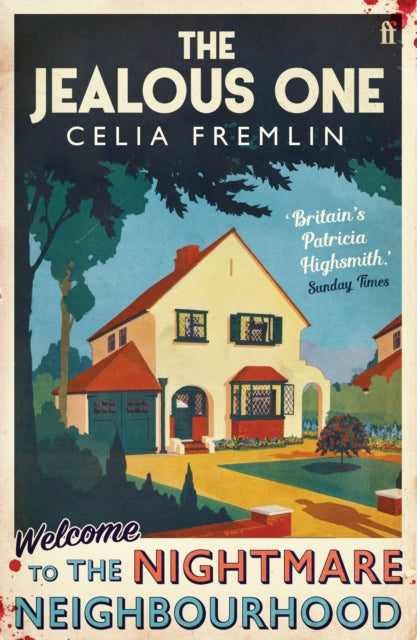 Book cover for The Jealous One by Celia Fremlin with a house illustration.