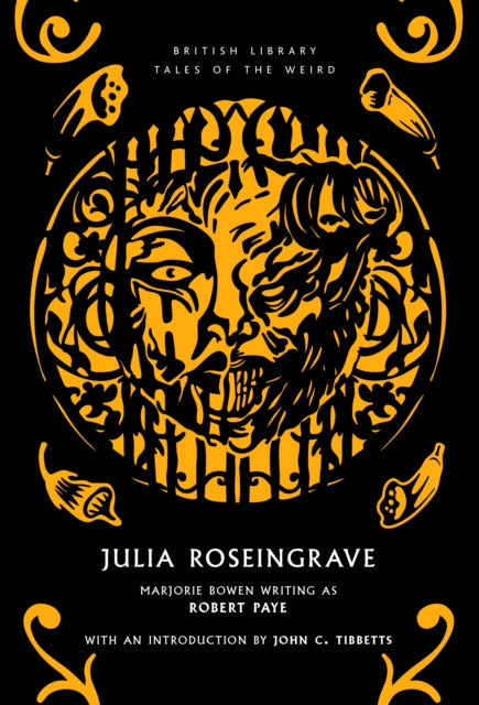Book cover for Julia Roseingrave with a yellow and black illustration of a face.