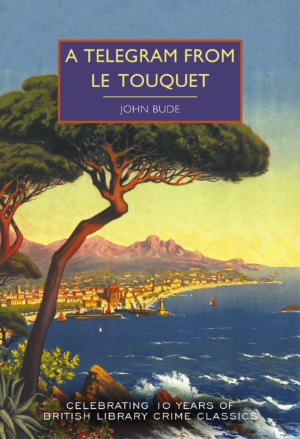 A Telegram from Le Touquet book cover featuring a coastal town and mountains.