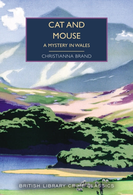 Cat and Mouse: A Mystery in Wales book cover with a mountainous landscape.
