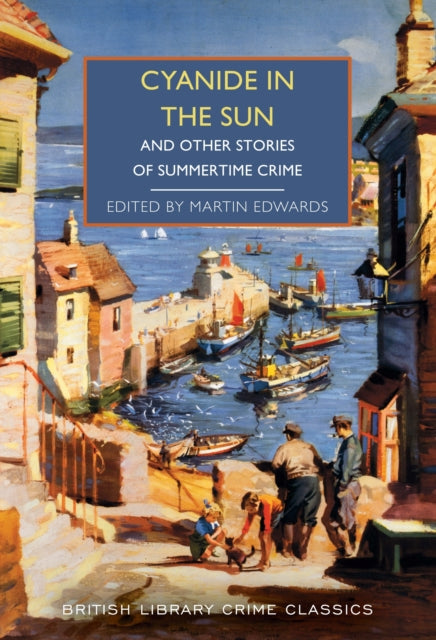 Cyanide in the Sun book cover featuring a seaside town with boats.