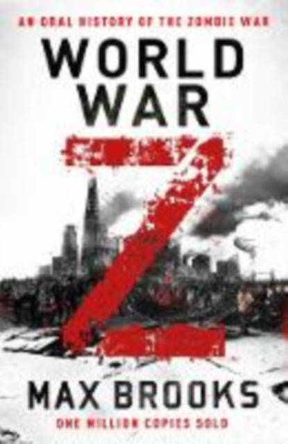 World War Z book cover with a large red Z and city skyline.