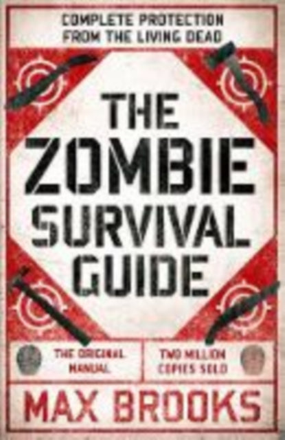 The Zombie Survival Guide book cover with axes and target symbols.