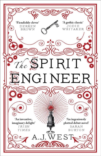 The Spirit Engineer book cover with red decorative elements.