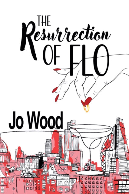 The Resurrection of Flo book cover with a hand holding a ring over a city skyline.
