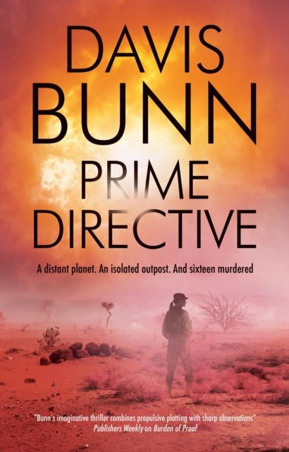 Prime Directive book cover featuring a desert landscape and a person in military attire.