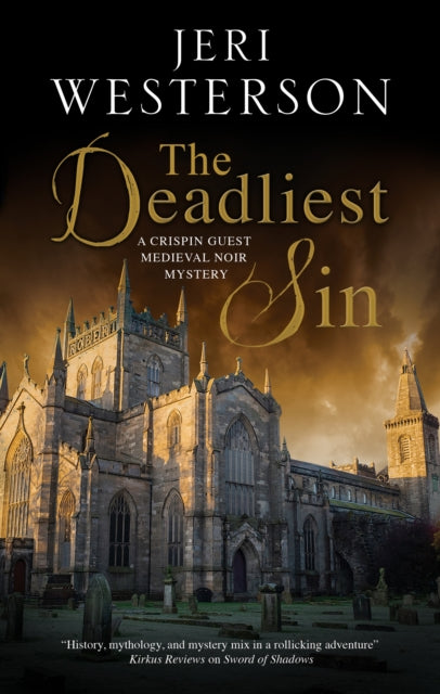 The Deadliest Sin book cover featuring a gothic church and title text.