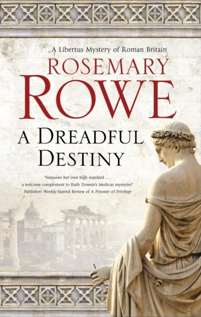 A Dreadful Destiny book cover featuring a statue and Roman ruins.