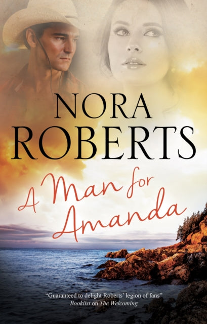 A Man for Amanda book cover featuring a cowboy and a woman.