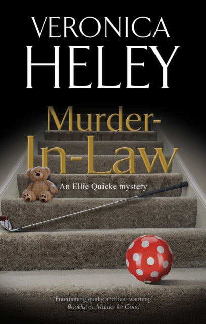 Book cover for Murder-In-Law by Veronica Heley, featuring a teddy bear and golf club.
