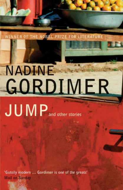 Jump and Other Stories by Nadine Gordimer, a book cover with text and an image of fruit.