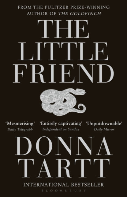 The Little Friend by Donna Tartt book cover with a snake illustration.