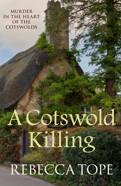 A Cotswold Killing book cover featuring a cottage and trees.