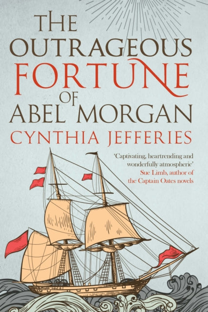 The Outrageous Fortune of Abel Morgan book cover with a ship illustration.