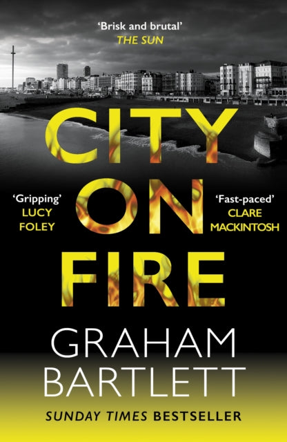 City on Fire book cover with a cityscape and flames.