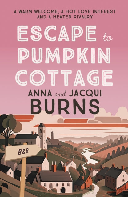 Escape to Pumpkin Cottage book cover with a village scene.